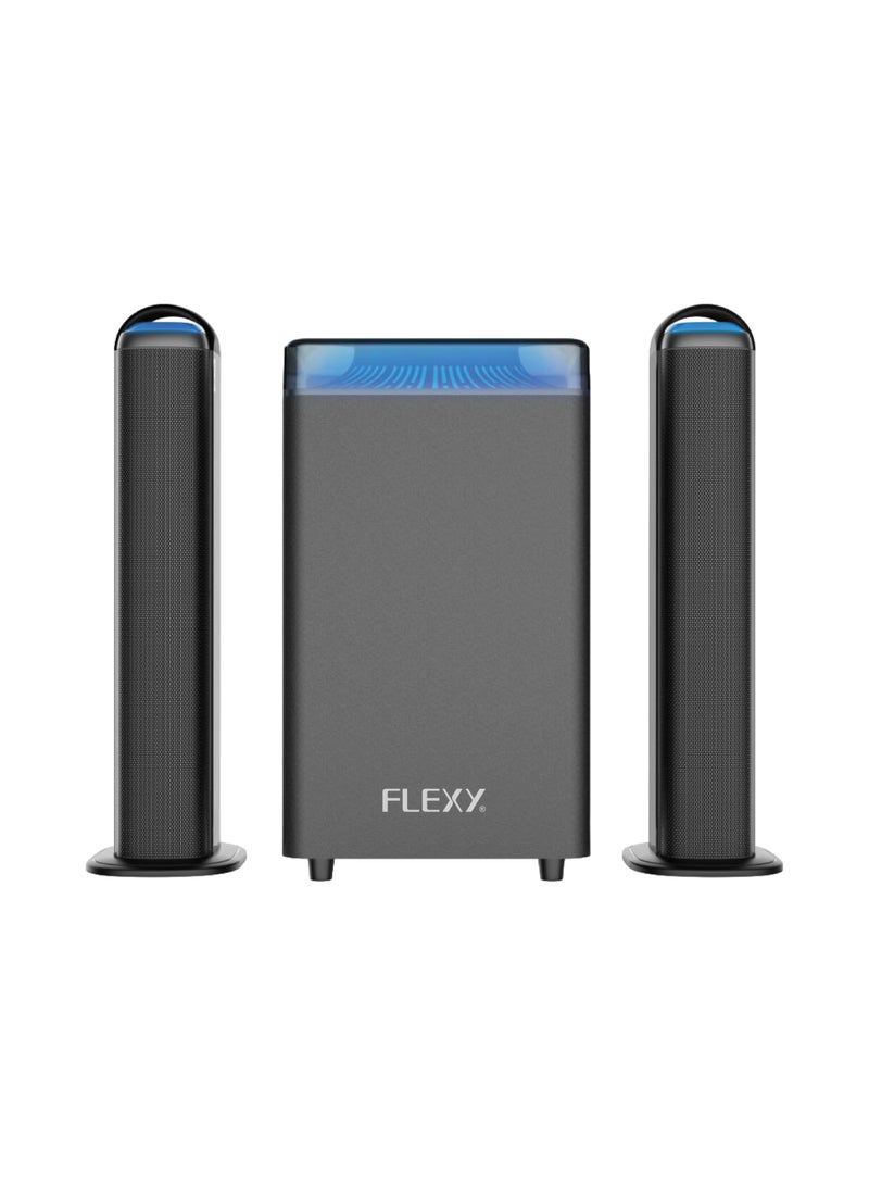Flexy HQ75HI - 2.1 Home Theater 7500W PMPO Bluetooth FM USB LED Soundbar Satellites German Technology Remote 2-Year Warranty - Image 1